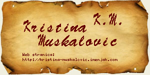 Kristina Muskalović vizit kartica